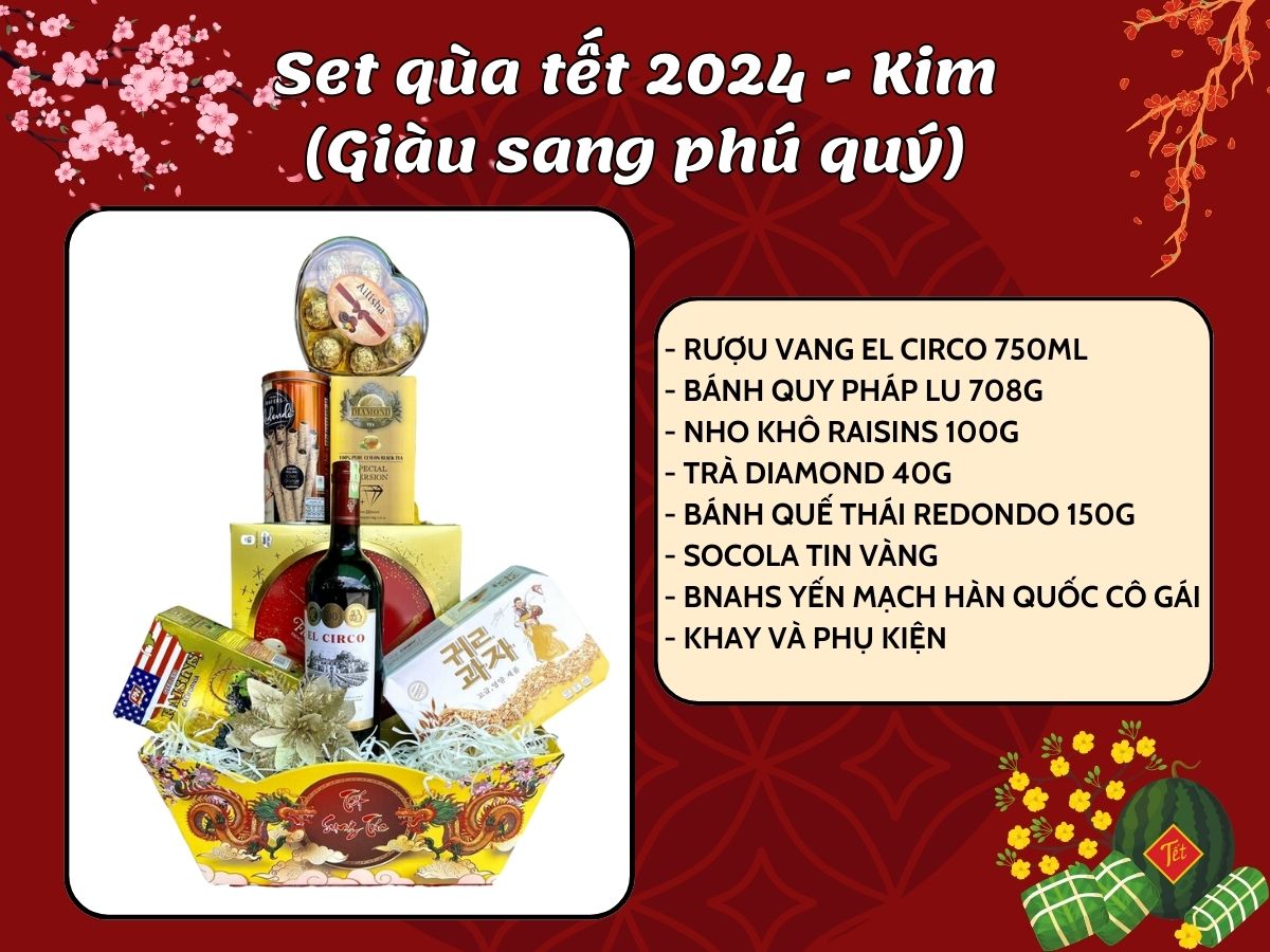 Set qùa tết 2024 - Kim (Giàu sang phú quý)